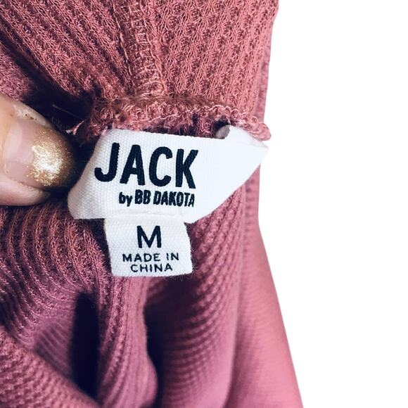 JACK by BB DAKOTA Women's Mauve Thermal Knit Tunic Top Cowl Neck M Boho Barbie - Picture 5 of 7